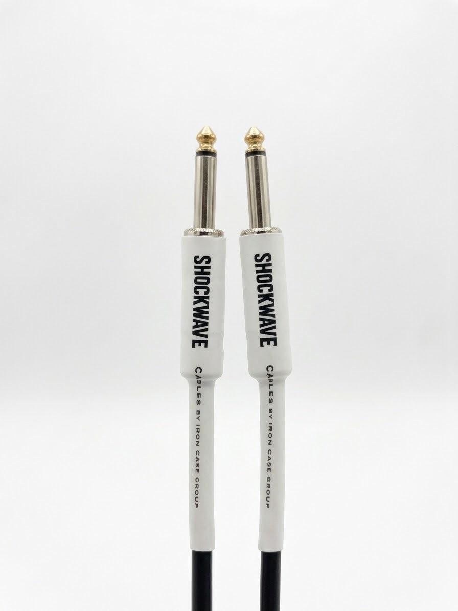 Shockwave PVC or Tweed Instrument Cable. Straight & Right-Angle